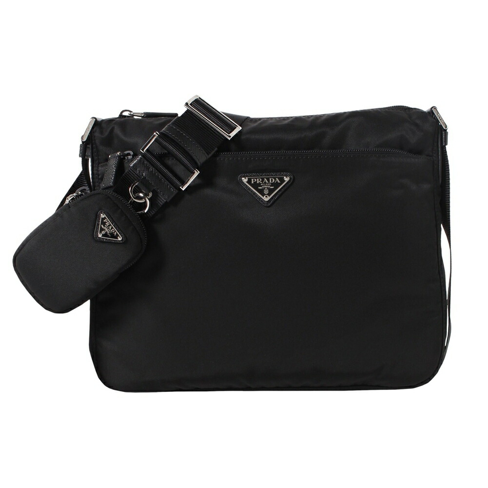プラダ ショルダーバッグ 1BC421 D1M RV44 F0002 ブラック PRADA バッグ シンプル シルバー｜Select Soleil 129,000円