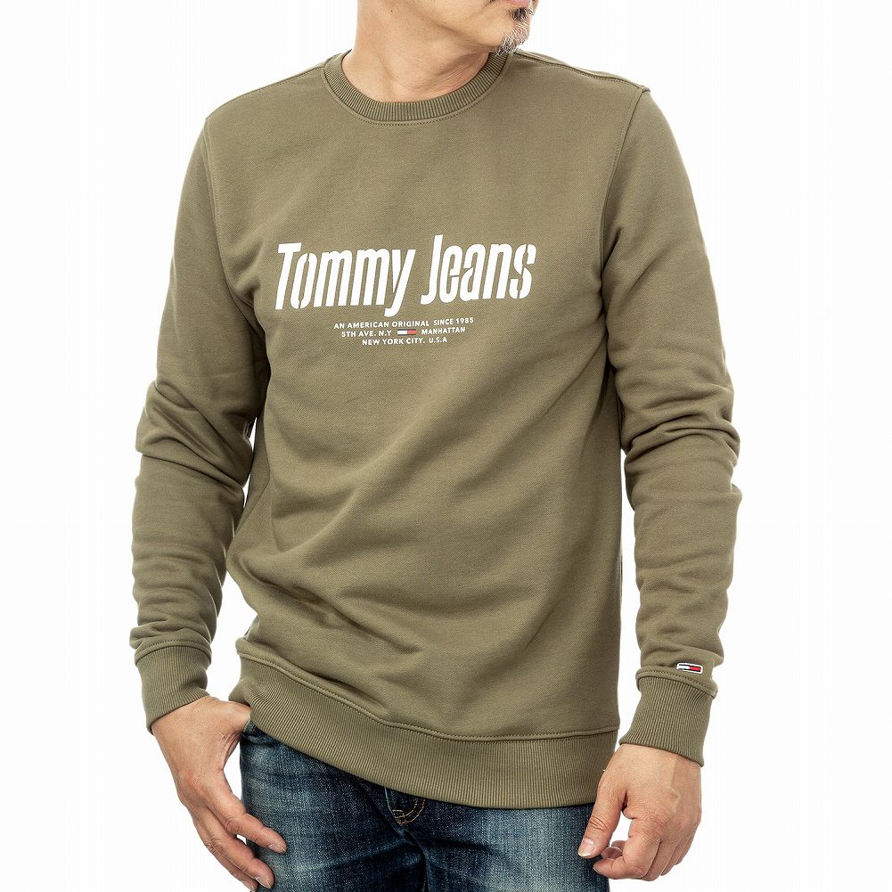 全商品オープニング価格 トミーヒルフィガー トレーナー Dm0dml8q 長袖 クルーネック Tommy Jeans メンズ ベージュカーキ Tommy Hilfiger Select Soleil 完売 Qchfoundation Ca