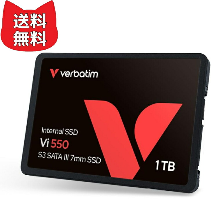Verbatim バーベイタム 内蔵SSD 2.5 インチ SATA III 7mm Vi550シリーズ 1TB 最大読込 520MB/s