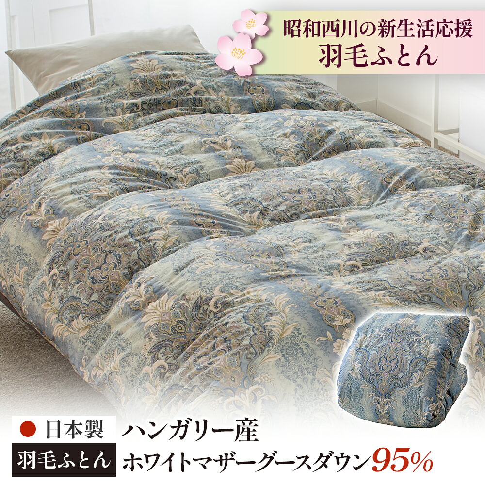 【新やって行く勇気付ける】綿羽掛けふとん シングルロング ヨーロッパ産マザーグース95%以上 FBPEC62425 SL 綿羽詰め直す量1.1kg