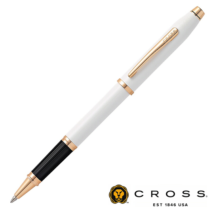 【名入れ無料】 Cross クロス センチュリーII パールホワイトラッカー セレクチップ ローラーボール NAT0085-113