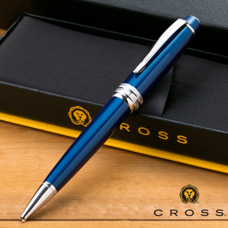 楽天市場 名入れ無料 クロス Cross ベイリー ブルー ボールペン Nat0452 12 世界の筆記具 報画堂