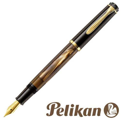 【名入れ・貨物輸送無料】伽藍鳥 PELIKAN 古典派音楽 M200 筆 大理石赤銅色