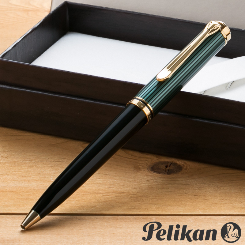 【楽天市場】【名入れ無料】 ペリカン PELIKAN スーベレーン K800 ボールペン 緑縞：世界の筆記具 報画堂