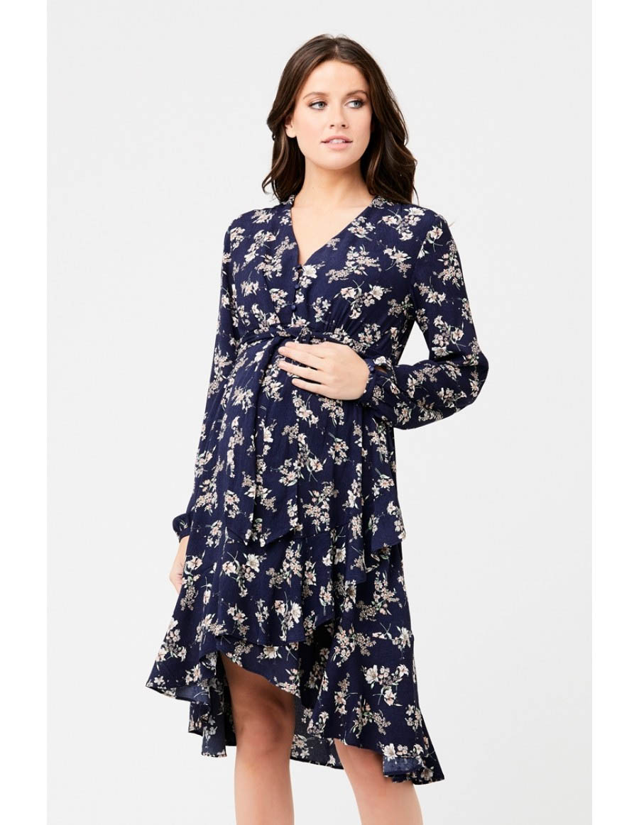 RIPE maternity  ＜含ませる相応う＞ジュリエットマタニティワンピース -マルチ刷り上げる ワンピース-マタニティウェア・授乳服-マタニティ・ママ用品