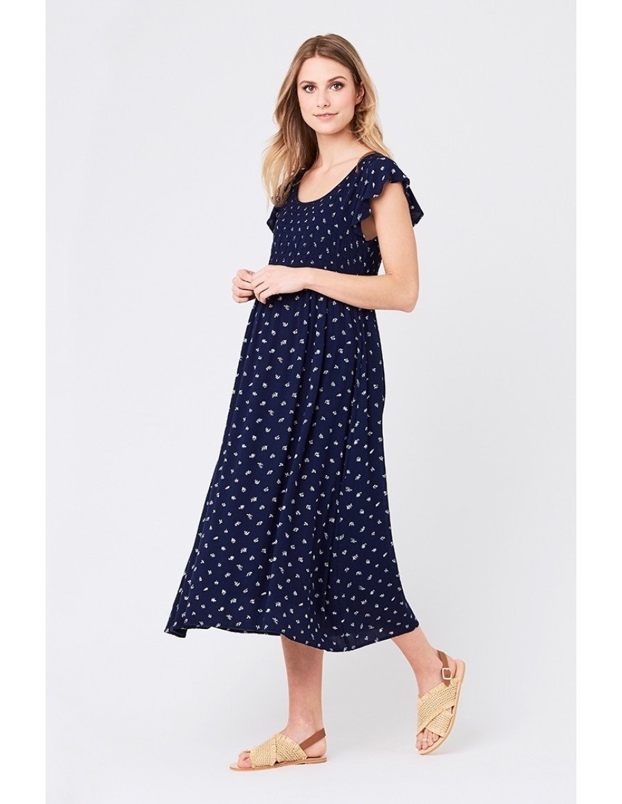 大流行中 楽天市場 Ripe Maternity ボビーシアードマタニティワンピース インディゴ ホワイトプリント ソルレガロ インターナショナル 全ての Lexusoman Com