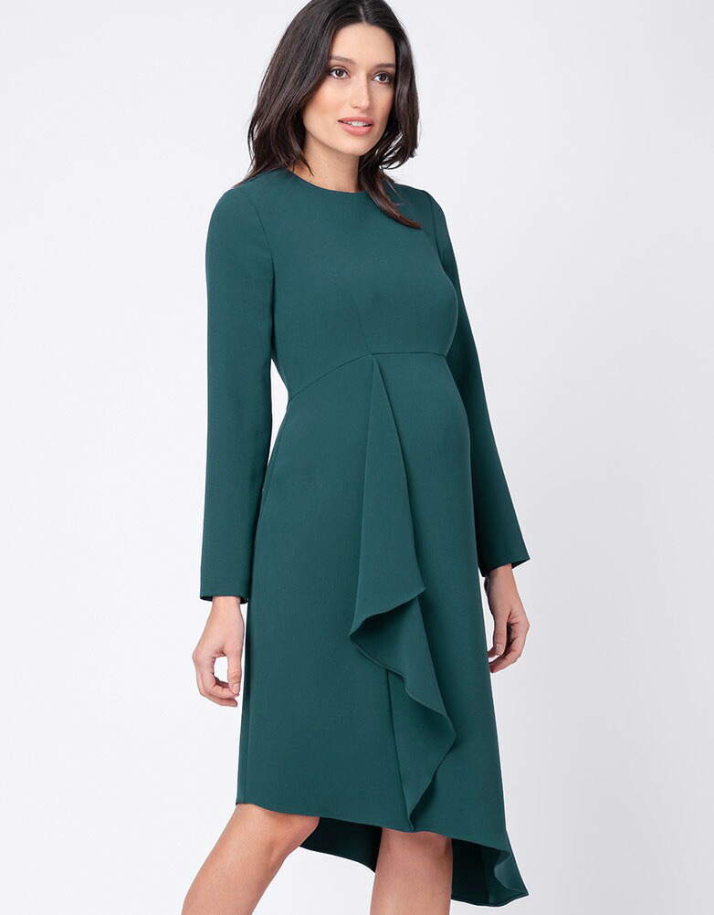 お1人様1点限り Seraphine Layla アシンメトリーミディマタニティワンピース ティールグリーン 年最新海外 Www Lexusoman Com