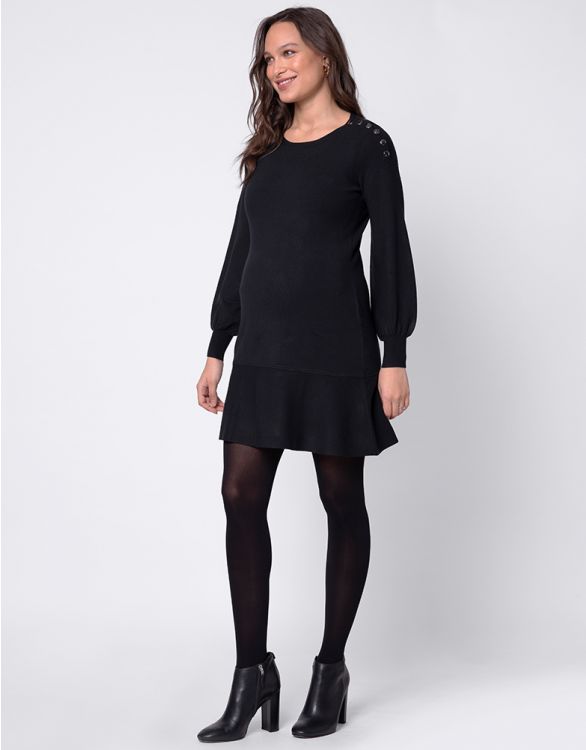 Seraphine Andrea 授乳対応 ブルゾンスリーブマタニティワンピース ブラック Hazelwoodconst Com