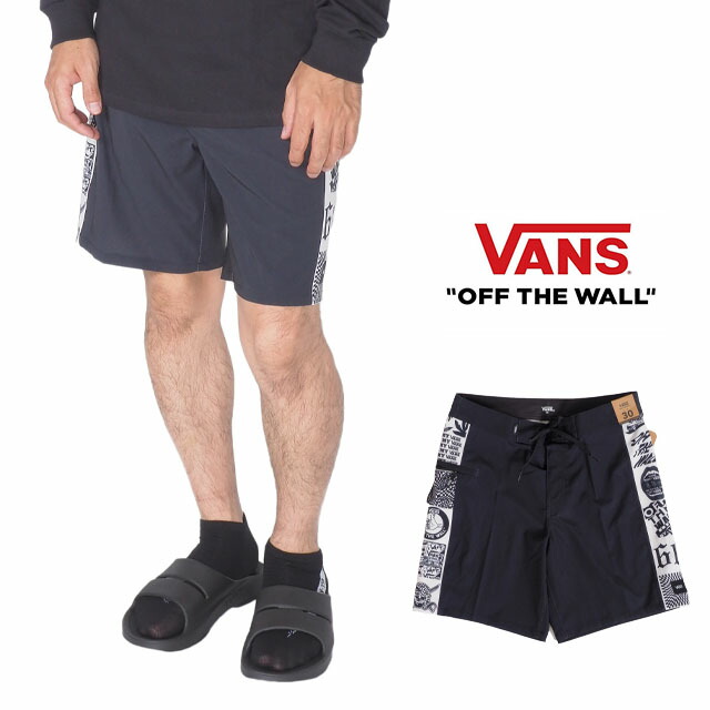 V66 Boardshorts バンズ 31 Vans 18インチ W30 アウトドアメンズファッション 32 V66 33 水着 34サイズ 黒 ブラック Usモデル メンズ 水着 サーフパンツ ラッシュガード メンズ 海パン 海水パンツ サーフショーツ 大きいサイズ ショートパンツ ハーフパンツ 短パン マリン