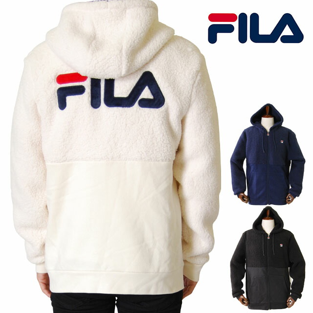楽天市場】FILA フィラ フェイクファー ジップパーカー パーカー