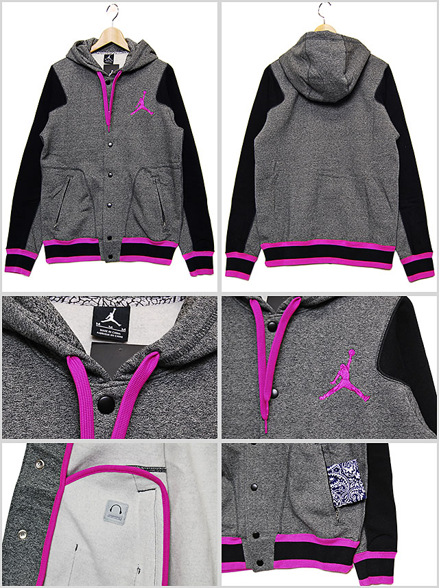 jordan varsity button up hoodie jacket