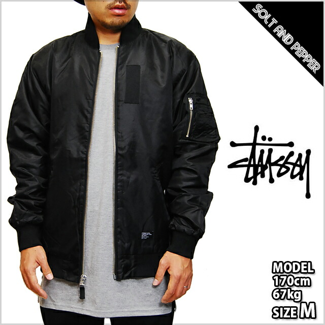 https://global.rakuten.com/ko/store/solt-n-pepper/item/stu-027/ SOLT AND PEPPER | 라쿠텐 일본: STUSSY CLASSIC MA1 JACKET BLACK ...