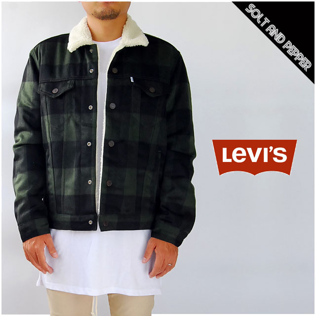 levis sherpa jacket green