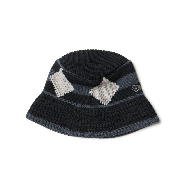 [即納]NEWERA ニューエラ ニットバケット ダイヤモンド ブラック/グラファイト メンズ 男性 レディース 女性 ハット 送料無料 NEW ERA 国内正規品 正規取扱店