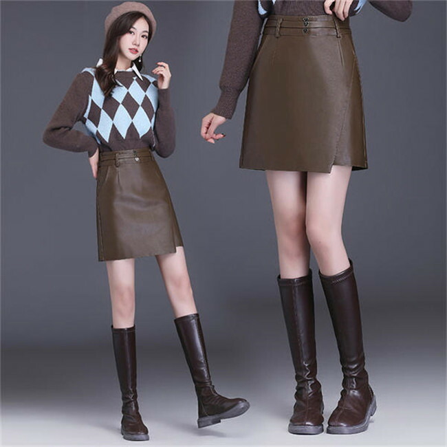 【期間限定20%OFFクーポン】本革 スカート レザースカート レディース ボトムス レディーススカート 高級 羊革 細身 ひざ丈 ラムレザー ハイウエスト 脚長効果 美脚 OL 通勤 オフィス 普段着 オールシーズン プレゼント 母 彼女 春秋冬 着心地良い 婦人用 20代30代 40代 50代