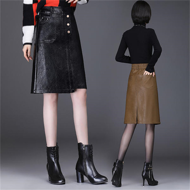 【期間限定20%OFF発行中】本革 スカート レザースカート レディース ボトムス レディーススカート 高級 羊革 細身 ひざ丈 ラムレザー ハイウエスト 脚長効果 美脚 OL 通勤 オフィス 普段着 オールシーズン プレゼント 母 彼女 春秋冬 着心地良い 婦人用 20代30代 40代 50代|ソルレイ