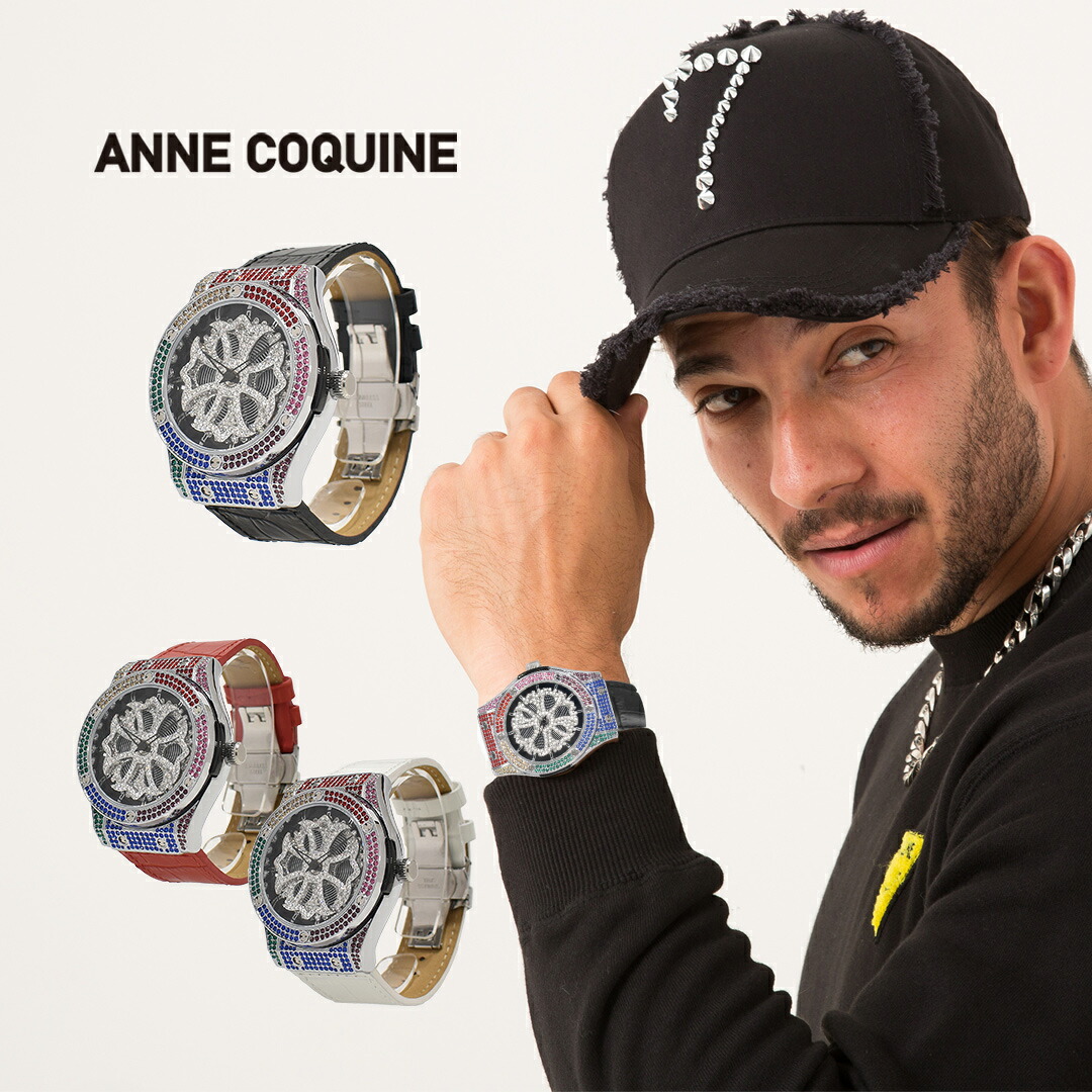 オクタゴンレインボースワロ レザーベルト／1165 Anne Coquine アンコキーヌ 藤島彩子 QVC TVショッピング おしゃれ キレイめ かっこいい｜アンコキーヌ