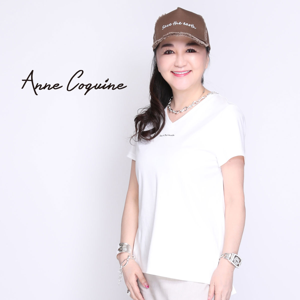 楽天市場 公式 アンコキーヌ Annecoquine Save The Earth 刺繍キャップ 7129 5 メンズ レディース 帽子 ブランド 高級 プレゼント ギフト ラッピング Qvc 藤島彩子 Tvショッピング 刺繍 地球 アンコキーヌ