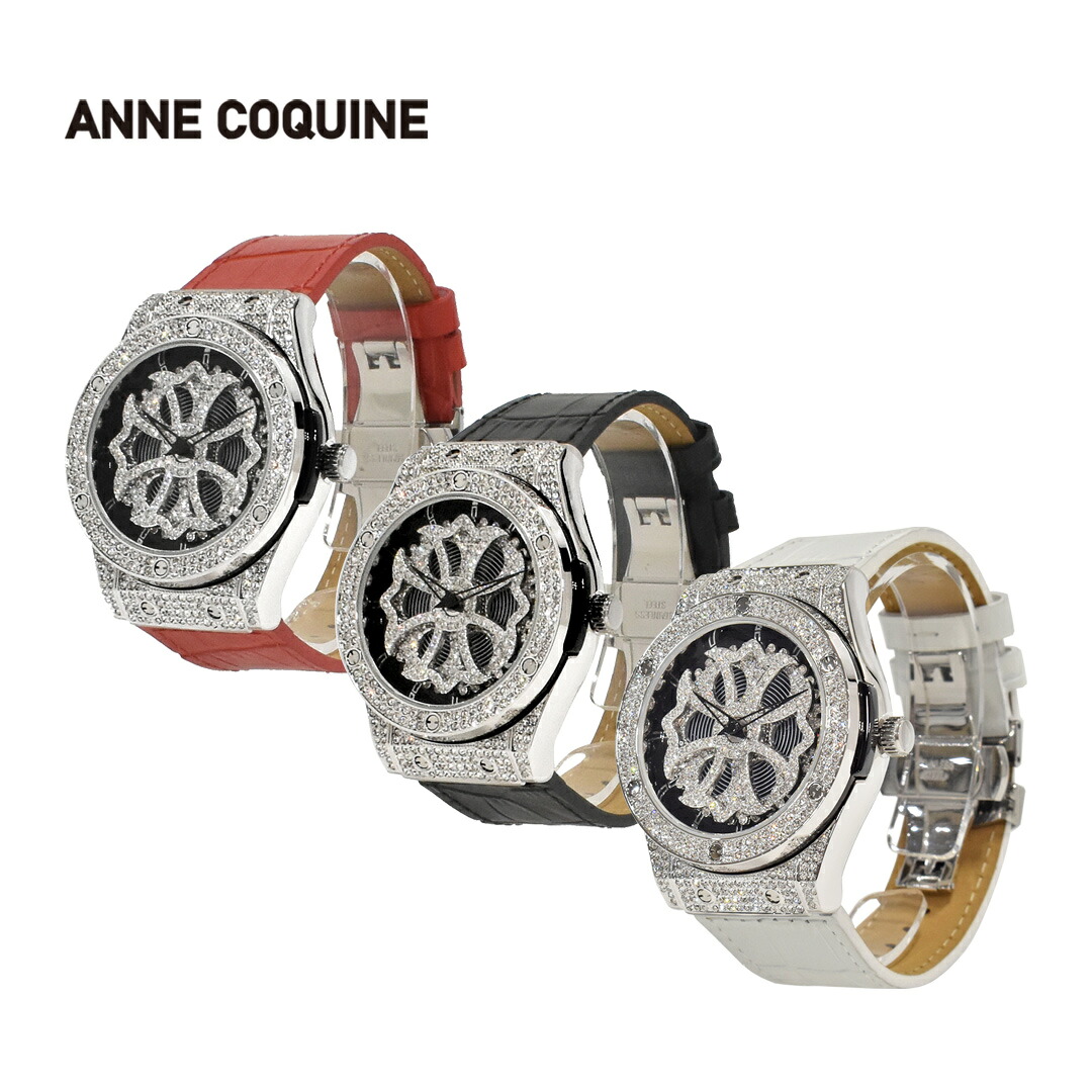 オクタゴンクロス シルバー レザーベルト／1150 Anne Coquine アンコキーヌ 藤島彩子 QVC TVショッピング おしゃれ キレイめ かっこいい｜アンコキーヌ