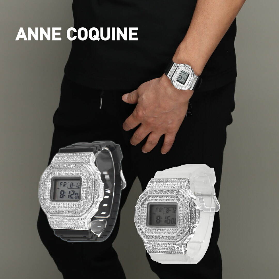 楽天市場】スクエアジュエリーデジタルウォッチ／ゴールド／ 1263Anne