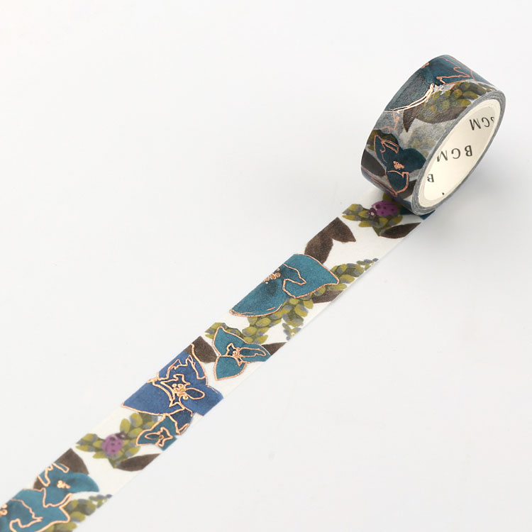 楽天市場 Bgm マスキングテープ Life ライフ 箔押し ツユクサ 花 大柄 青 露草 15mm 15ミリ 1 5cm幅 Bm Lgca012 ビージーエム 手帳 スケジュール マステ Gute Gouter