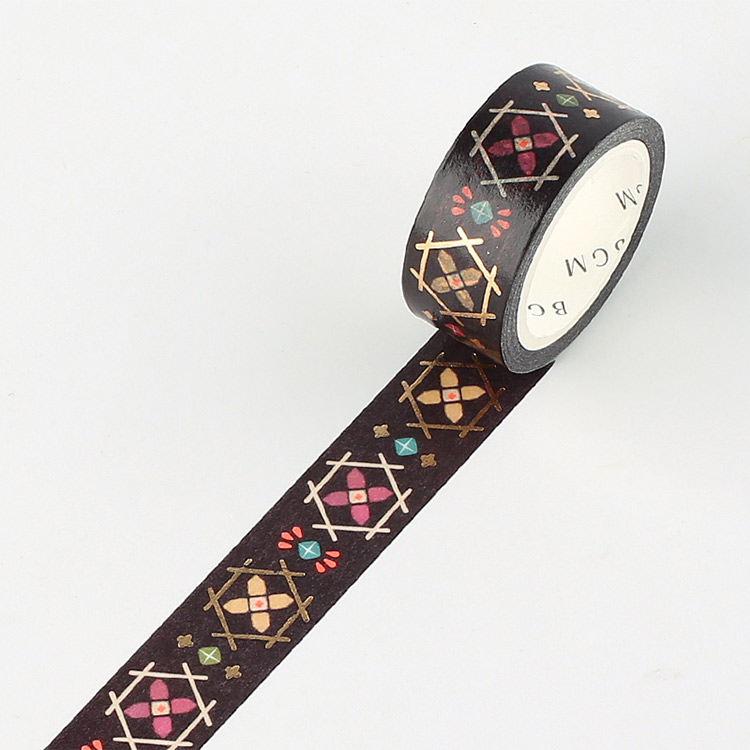 楽天市場 Bgm マスキングテープ スペシャル ナイトドリーム 織物 15mm 1 5cm 15ミリ幅 エキゾチック 模様 チロリアンテープ Bm Spnd005 ビージーエム マステ Bm Spnd Gute Gouter