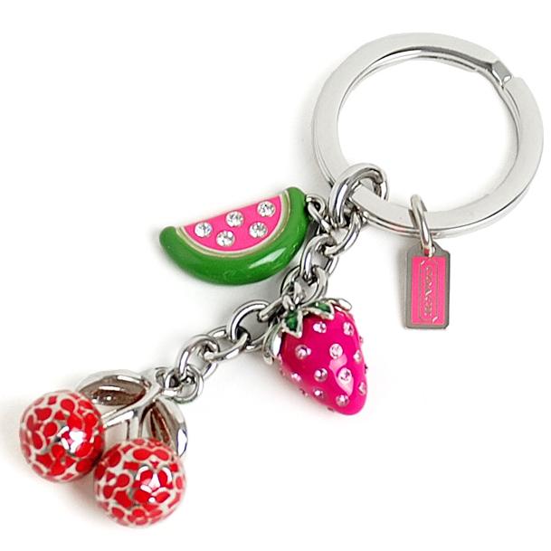 ❤️新品・未使用‼️コーチ　スイカ　チャーム　キーホルダー　キーリング COACH】コーチ レジン ウォーターメロン スイカ モチーフ グリッター