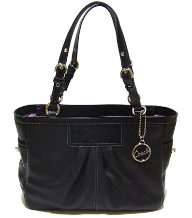 COACH/コーチ　レザープリーテッドギャラリートートバッグ　F13759SV/BK【ラッピング無料】【楽ギフ_包装】