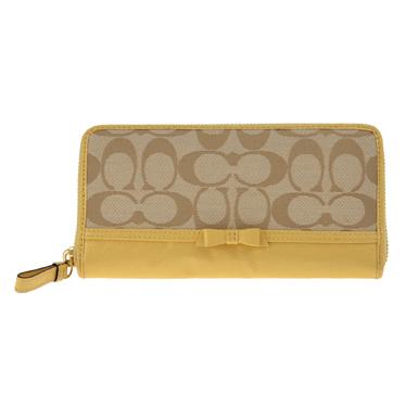 【スペシャルSALE！個数限定大特価】COACH/コーチ　シグネチャー リボン ジップ アラウンド長財布　F48796B4B6H 【Luxury Brand Selection】【レディース ギフト】【ラッピング無料】【楽ギフ_包装】｜インポートサムシング