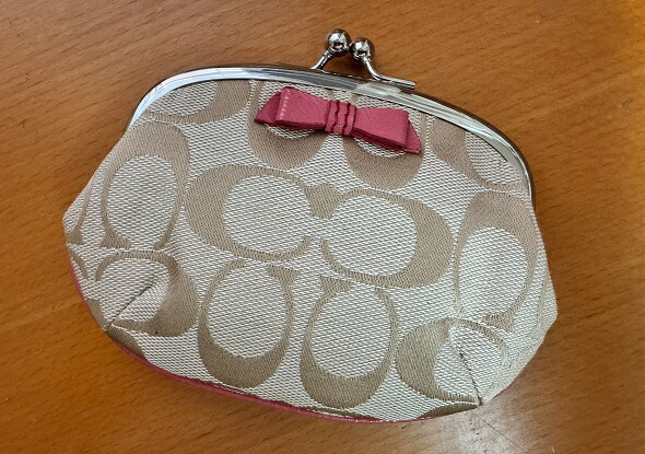 【超レア】COACH/コーチ　シグネチャー ボウ リボンがま口コインケース　F64180SIGPK【ラッピング無料】【楽ギフ_包装】【05P03Dec16】