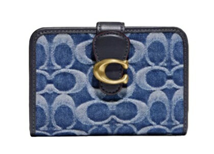 【★即納★ハッピーホリディSALE！個数限定大特価】COACH/コーチ　タビー ミディアム ウォレット 二つ折り 財布 ウォッシュド デニム シグネチャー CA196 デニム 【春財布】【ラッピング無料】【楽ギフ_包装】【新社会人】【母の日】【スーパーSALE】