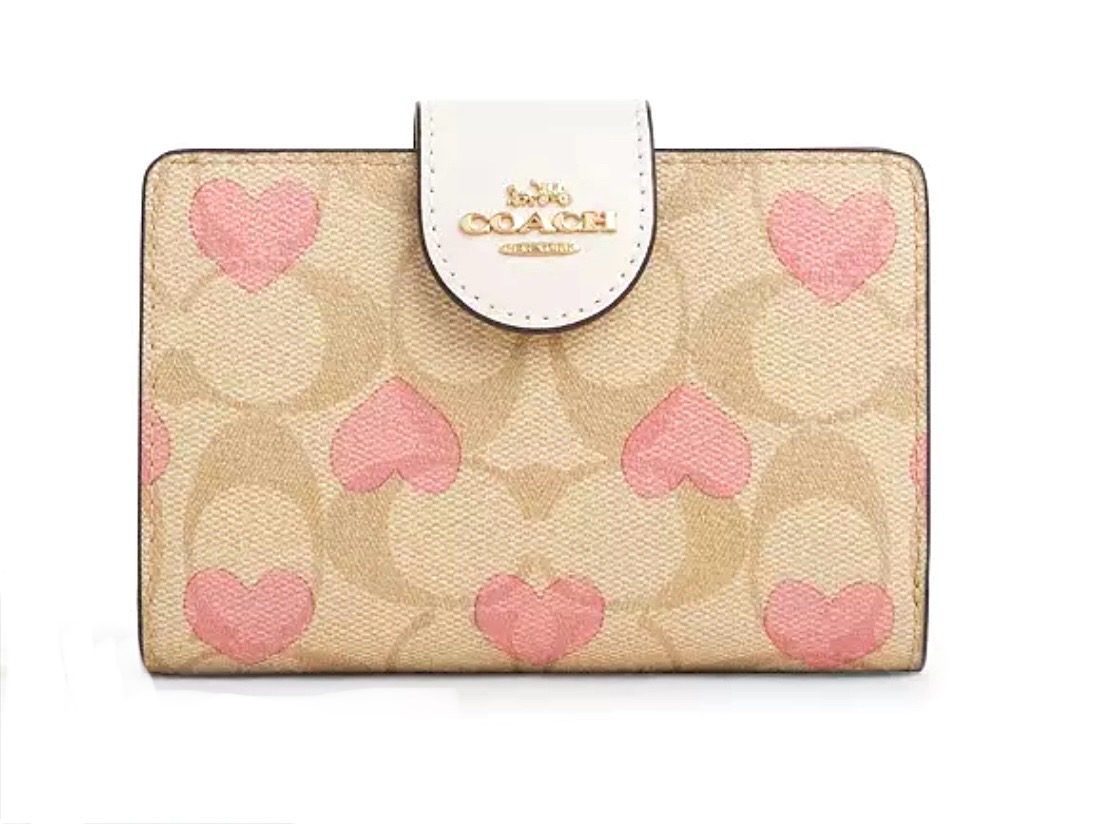 【新品】新作　新品　COACH　2つ折り財布　小銭入れ付き　ウォレット COACH コーチ 財布 レディース 2つ折り 折財布 コンパクト