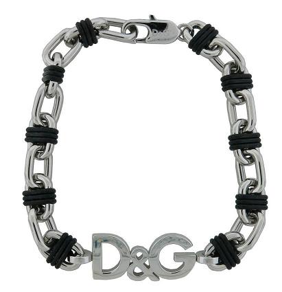 D&G/ドルチェ&ガッバーナ ロゴブレスレット DJ0155 シルバー【ラッピング無料】【楽ギフ_包装】