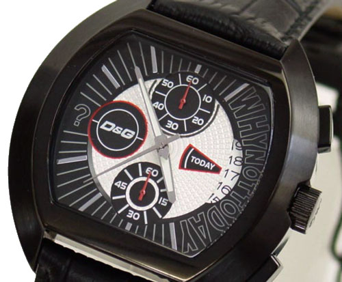 D&G TIME ドルチェ＆ガッバーナHIGH SECURITY クロノグラフ時計 DW0214 ブラック【ラッピング無料】【楽ギフ_包装】