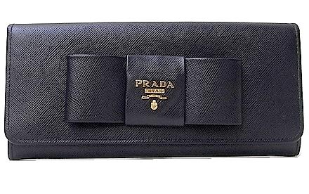 PRADA/プラダ  シュロの葉二つ折り長金入れ 1M1132 SAFFIANO 【レディース 差し上げ物】【ラッピング無料】【楽ギフ_荷造り】