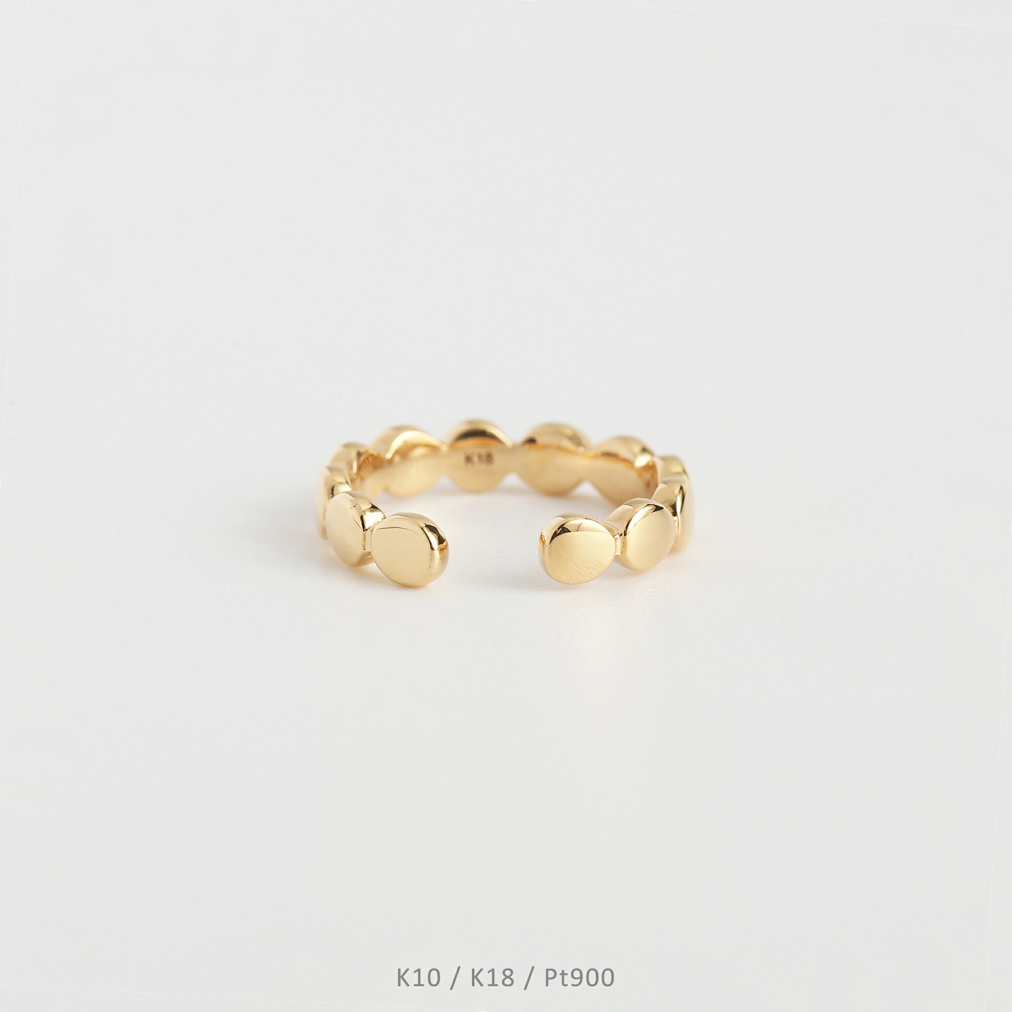 【Fiera Ear Cuff】 K10/K18/Pt900 ゴールド イヤーカフ 地金 10金 10k k10 18金 18k k18 pt900 イエローゴールド ピンクゴールド ホワイトゴールド プラチナ レディース 片耳 プレゼント ギフト｜AVARON 24,908円