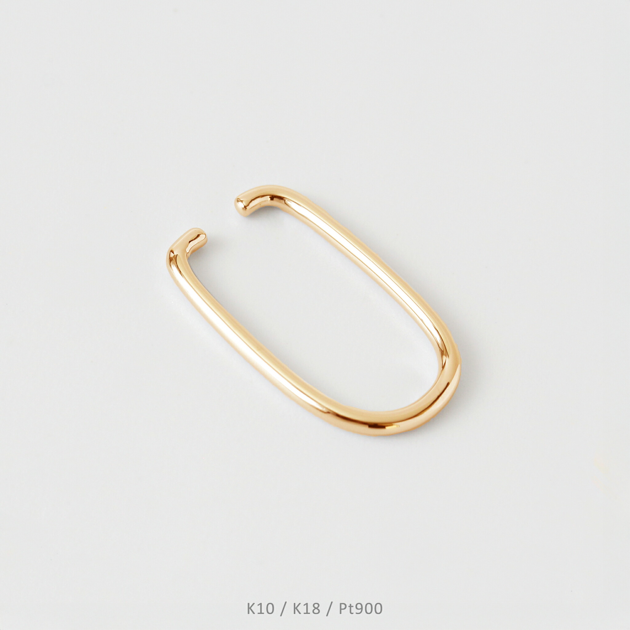 【Vertical Ear Cuff】 K10/K18/Pt900 ゴールド イヤーカフ 地金 シンプル 10金 10k k10 18金 18k k18 pt900 イエローゴールドピンクゴールド ホワイトゴールド プラチナ レディース 片耳 プレゼント ギフト