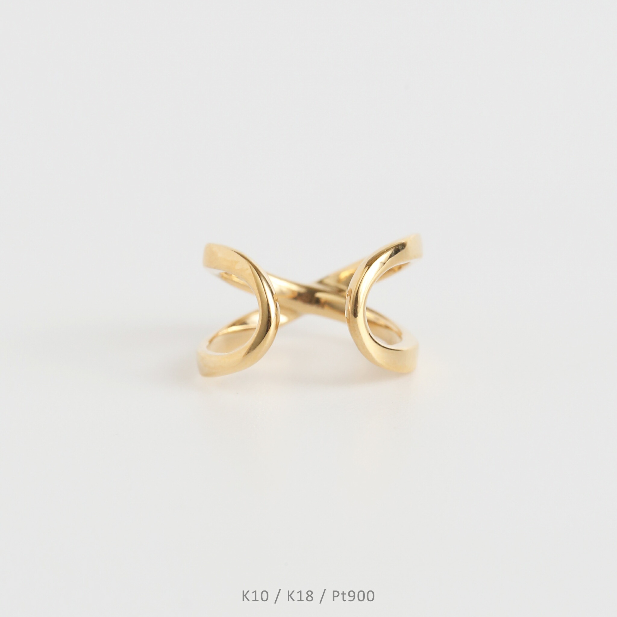 【CROSS Ear Cuff】 K10/K18/Pt900 クロス モチーフ イヤーカフ 10金 10k k10 18金 18k k18 pt900 イエローゴールド ピンクゴールド ホワイトゴールド プラチナ レディース サティーナ 片耳 フリーサイズ プレゼント ギフト