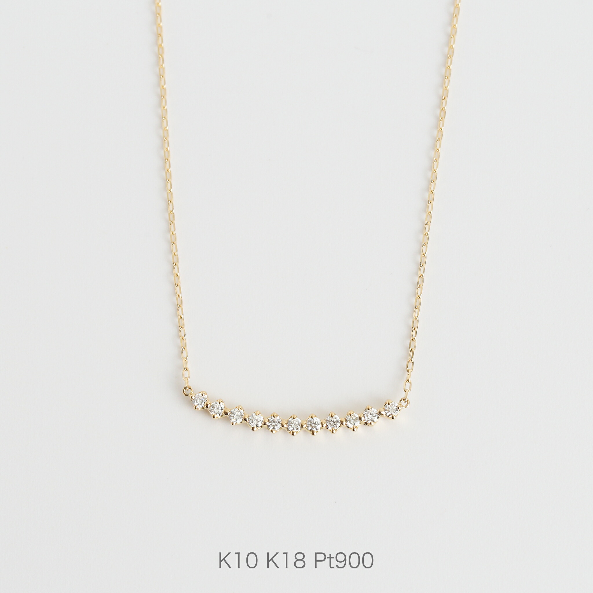 楽天市場】【Ortina Necklace 0.07ct】 K10/K18/Pt900 一粒
