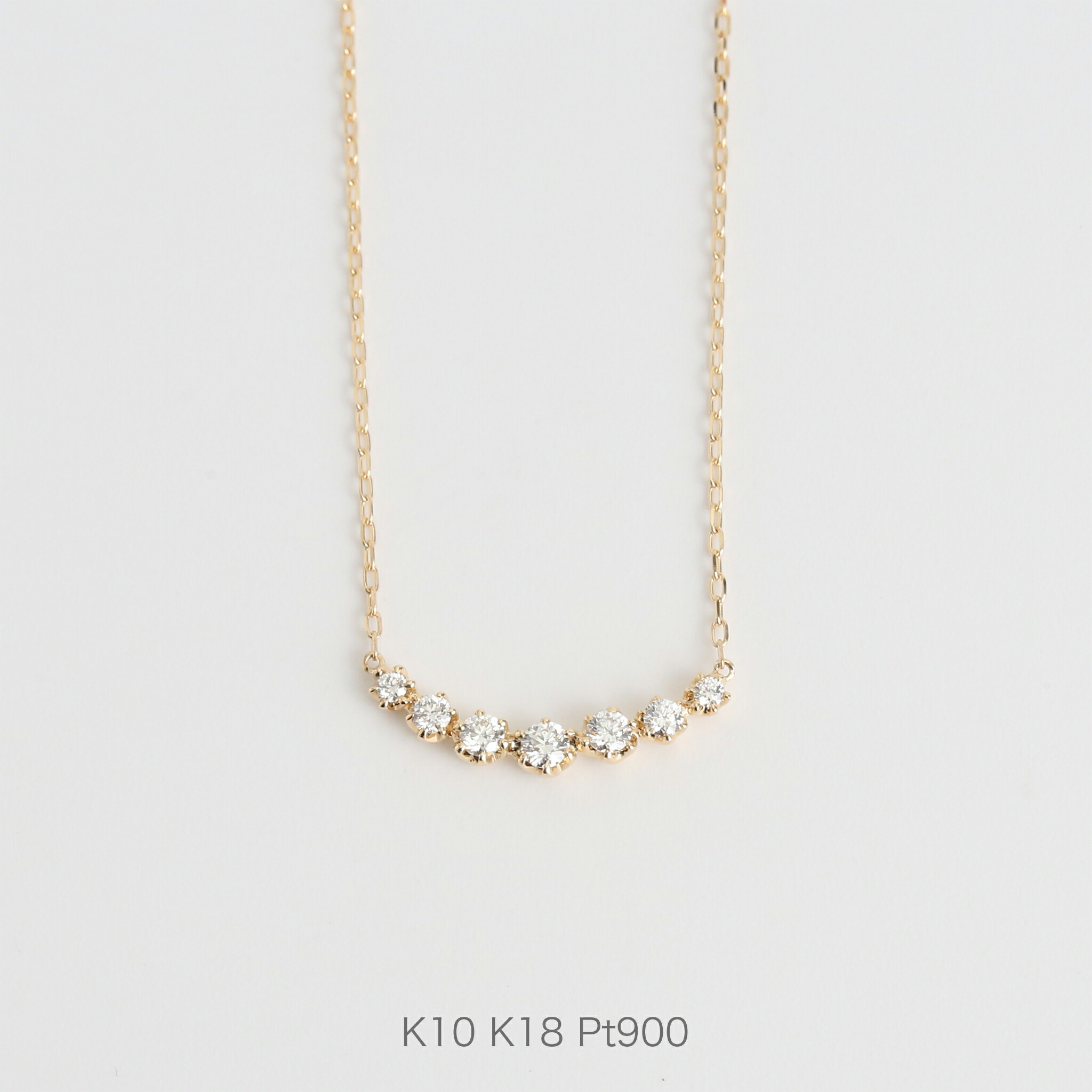 楽天市場】【Ortina Necklace 0.07ct】 K10/K18/Pt900 一粒