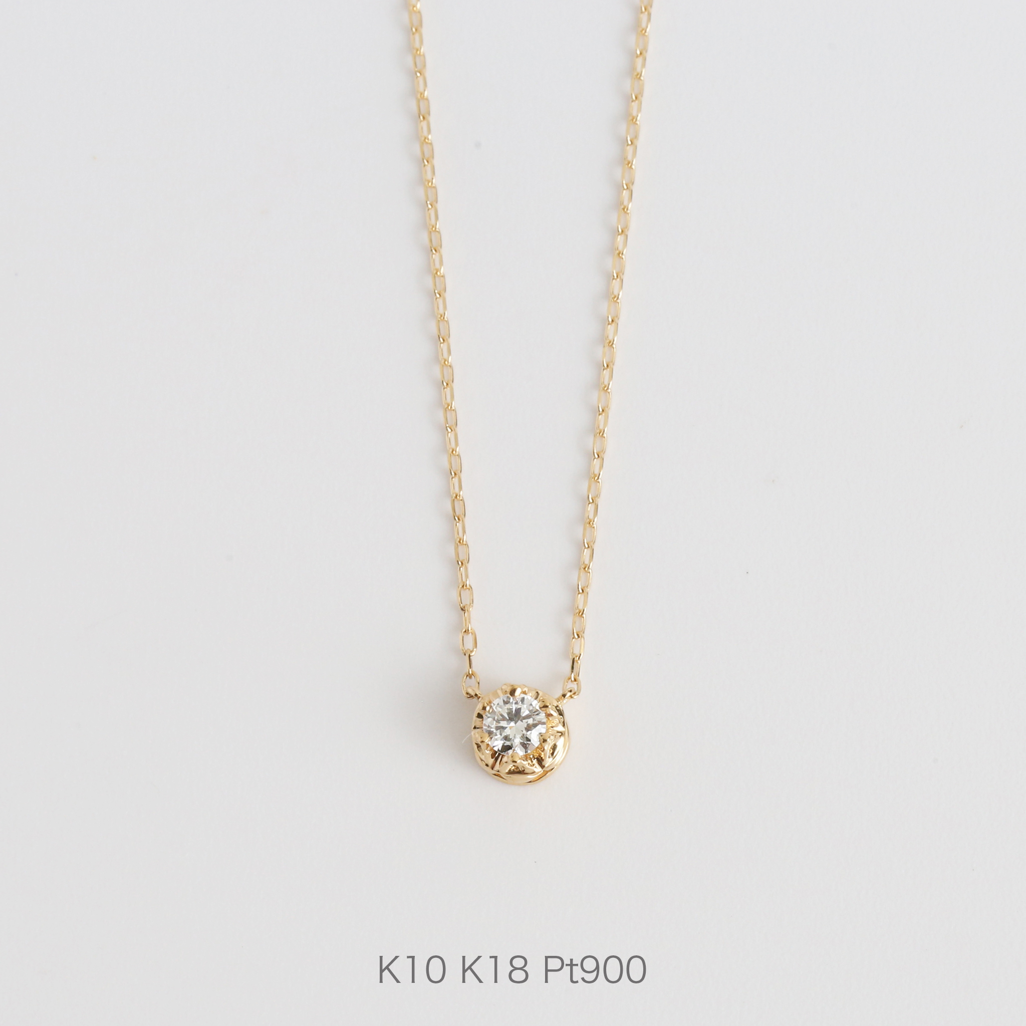 楽天市場】【Ortina Necklace 0.20ct】 K10/K18/Pt900 一粒ダイヤ