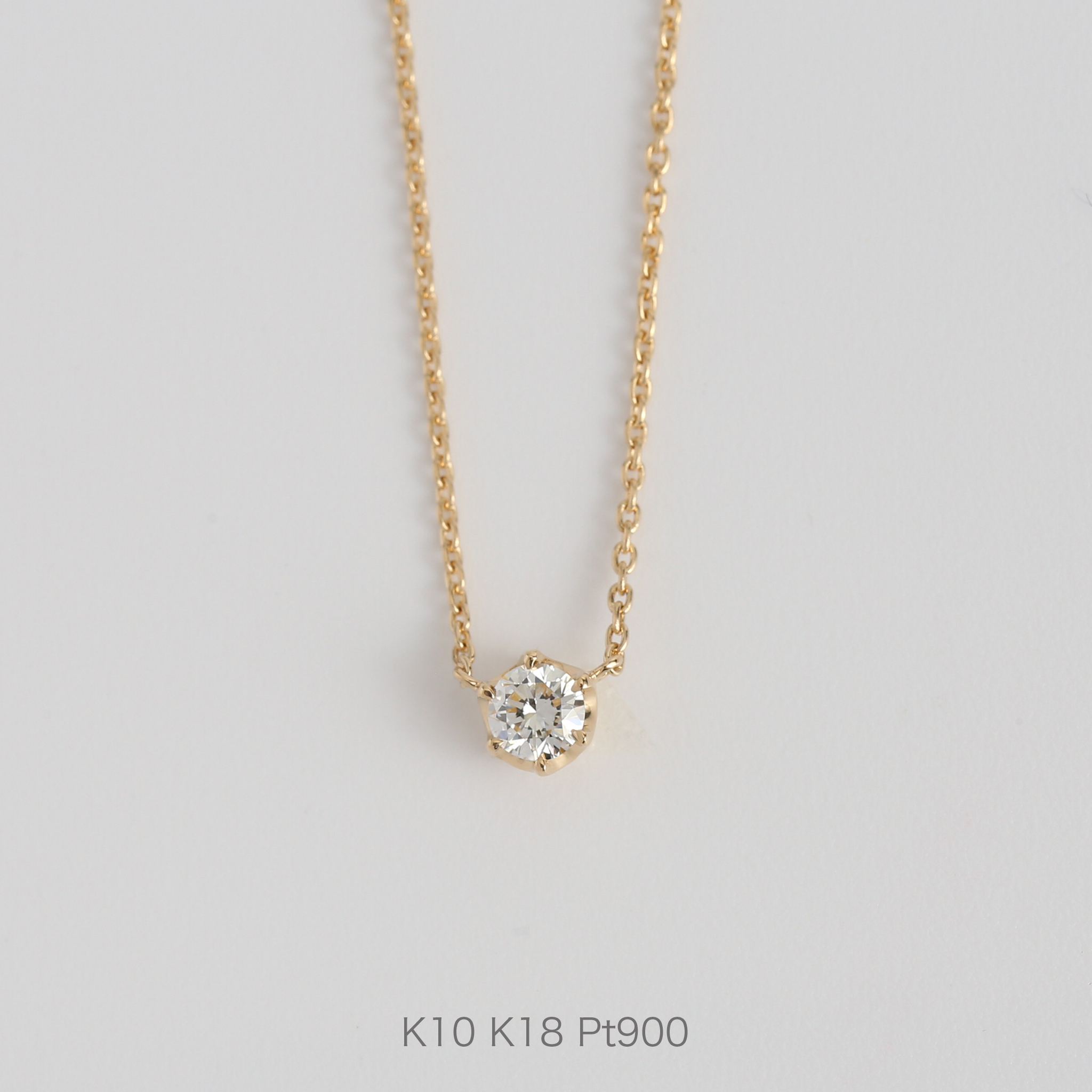 楽天市場】【Ortina Necklace 0.10ct】 K10/K18/Pt900 一粒ダイヤ