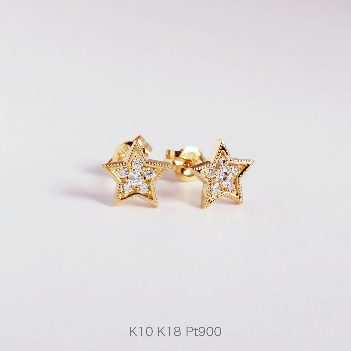 楽天市場】【Petit Stella】 K10/K18/Pt900 星 ダイヤモンド ピアス