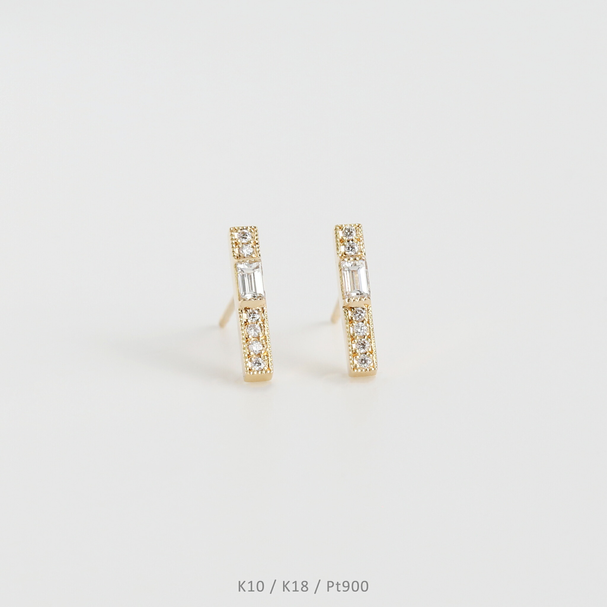 リボン スタッドピアス ホワイトゴールド ダイヤモンド ピアス 金属アレルギー スタッドピアス リボン 小さめ シンプル