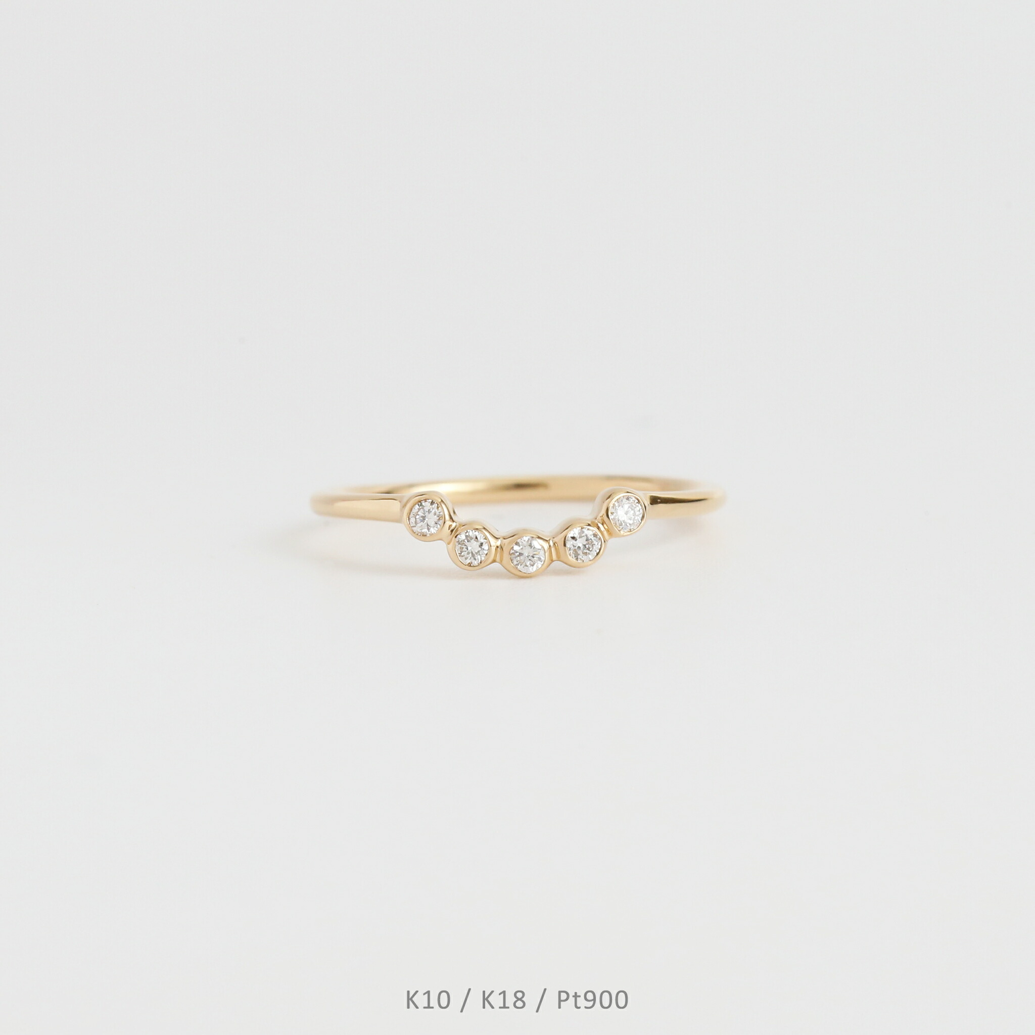 楽天市場】【Julian Ring】 K10/K18/Pt900 Uライン ダイヤモンド