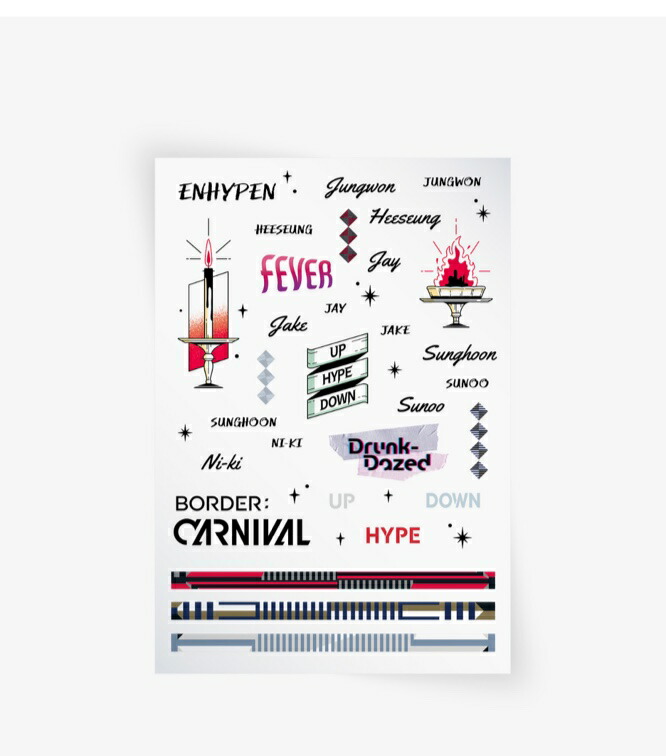 送料無料 Enhypen Tatto Sticker Border Carnival Official Album Md タトゥーステッカー エン ハイフン 式グッズ Giroveloce It