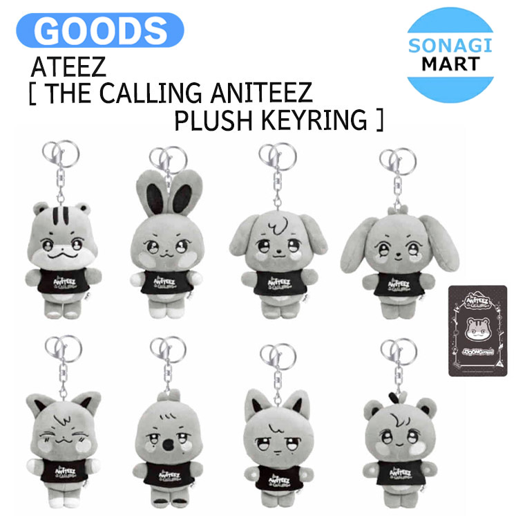 ateez aniteez キーリング　フラットファー　セット ATEEZ ANITEEZ フラットファーぬいぐるみ キーリングセット