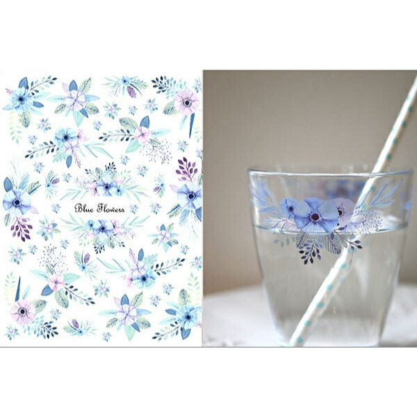 楽天市場】ポーセラーツ 転写紙 ガラス用 水彩ワイルドブーケ A4