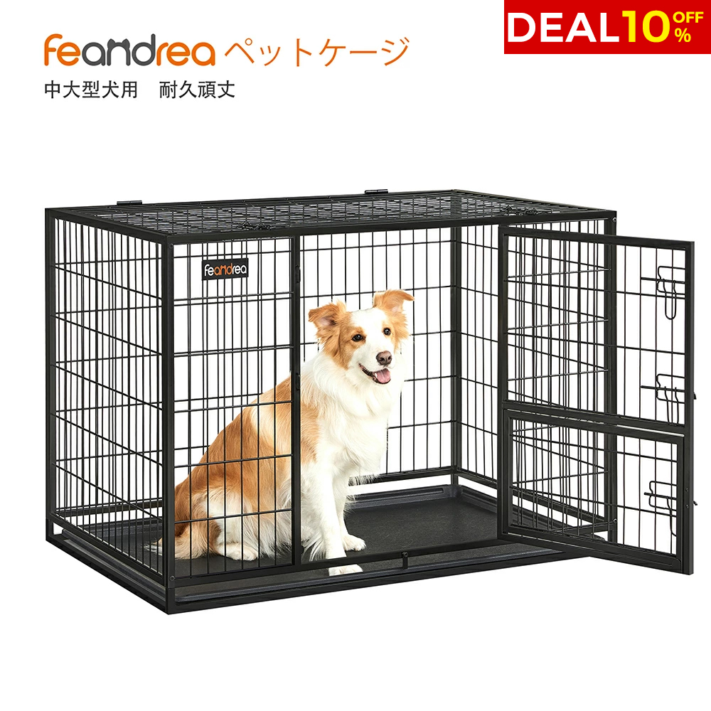 フルオーダー 【新品】大型犬ペットケージ 頑丈犬用ゲージ キャスター