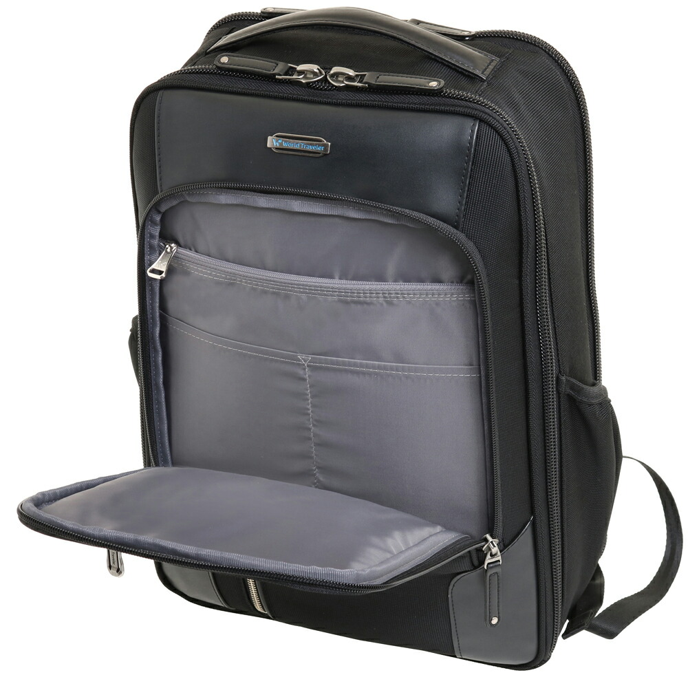 01 エース バックパック リュック ワンポイントに施された革がおしゃれなビジネスバッグ テレワーク ビジネスリュック ビジネスバッグ テレワーク ワールドトラベラー リモートワーク Sonosaki リモートワークバッグ 小物 ブランド雑貨 シグナス 01